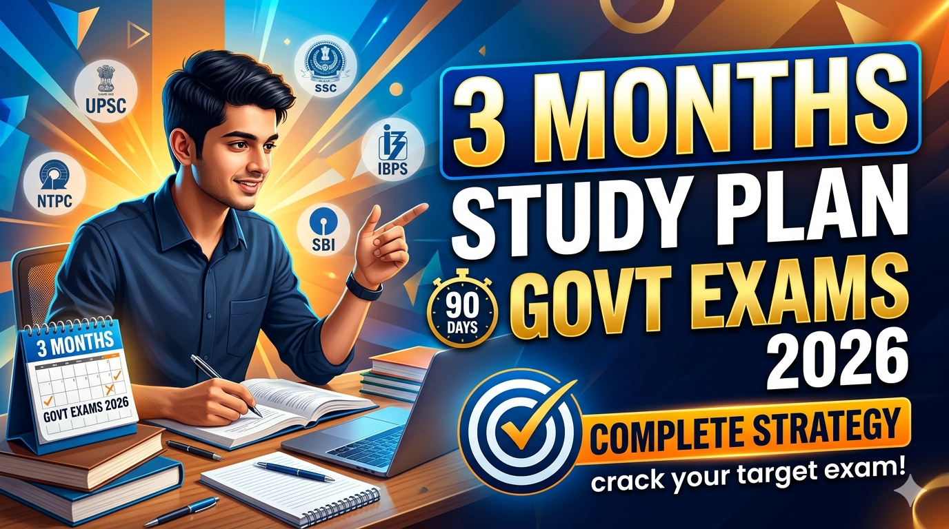 3 Months Study Plan for Govt Exams