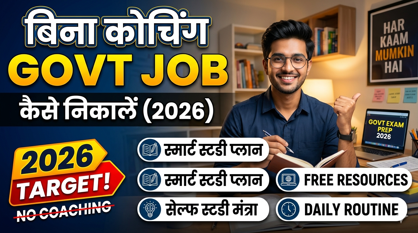 Bina Coaching Govt Job Kaise Nikale (2026)