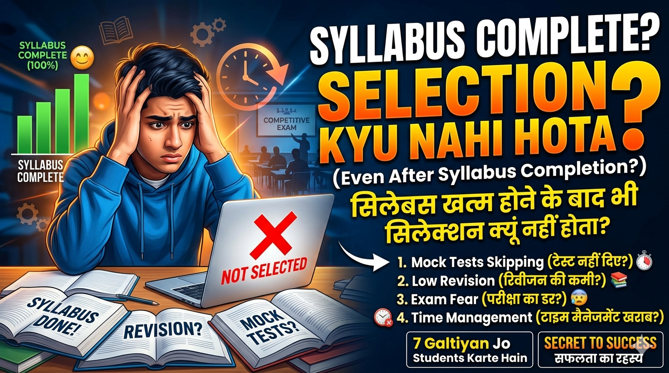 Syllabus Complete Hone ke Baad Bhi Selection Kyu Nahi Hota