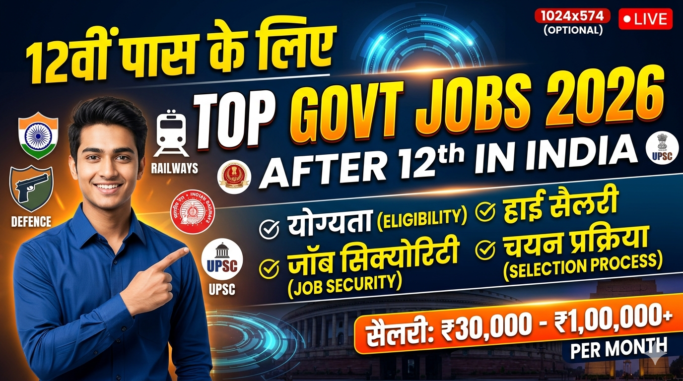 Top Govt Jobs After 12th